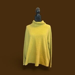 Aerie Women's Medium Oversized Mustard Yellow Sweater Sleeves Pockets
